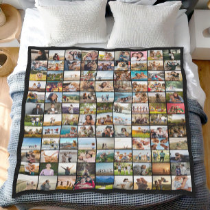 Couverture Polaire Collage photo simple moderne 108