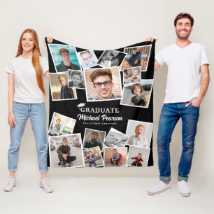 Couverture Polaire Collage photo tendance Graduation Keepsaké Cadeau