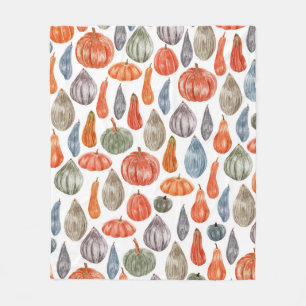 Couverture Polaire Collection Citrouille couleur aquarelle 