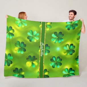 Couverture Polaire Collection de 4 listes de trèfle vert populaire