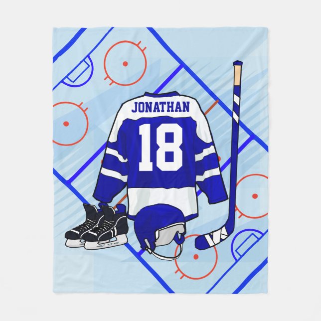 Couverture Polaire Collection de chambre à coucher de hockey sur (Devant)