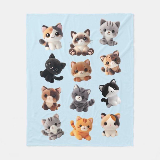 Couverture Polaire Collection de jouets peluche pour chat (Devant)