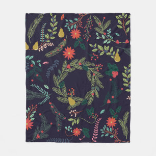Couverture Polaire Collection de style Vintage main tiré Noël H