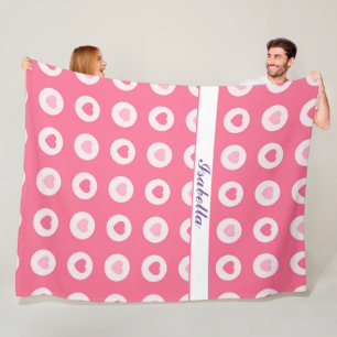 Couverture Polaire Collection moderne d'amour du coeur rose