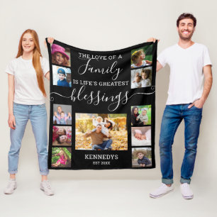 Couverture Polaire Collection photo moderne 11 Famille Love Citation 