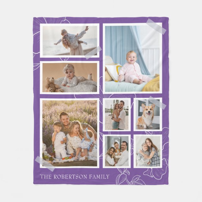 Couverture Polaire Collection photo moderne de 8 photo Famille Blanch (Devant)
