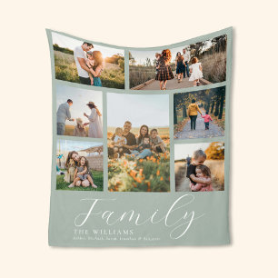 Couverture Polaire Collection photo personnalisée moderne Famille de 