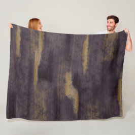 Couverture Polaire Colles douces Abstraites Plum profond & Or