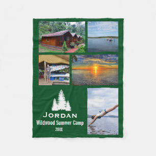 Couverture Polaire Colonie de vacances ou collage faite sur commande