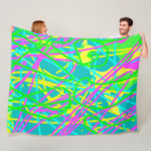 Couverture Polaire Color My Dreams Scribble Motif Expressive Artsy