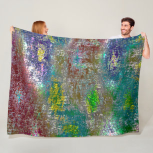 Couverture Polaire Coloré avec rainures et peintures teintées