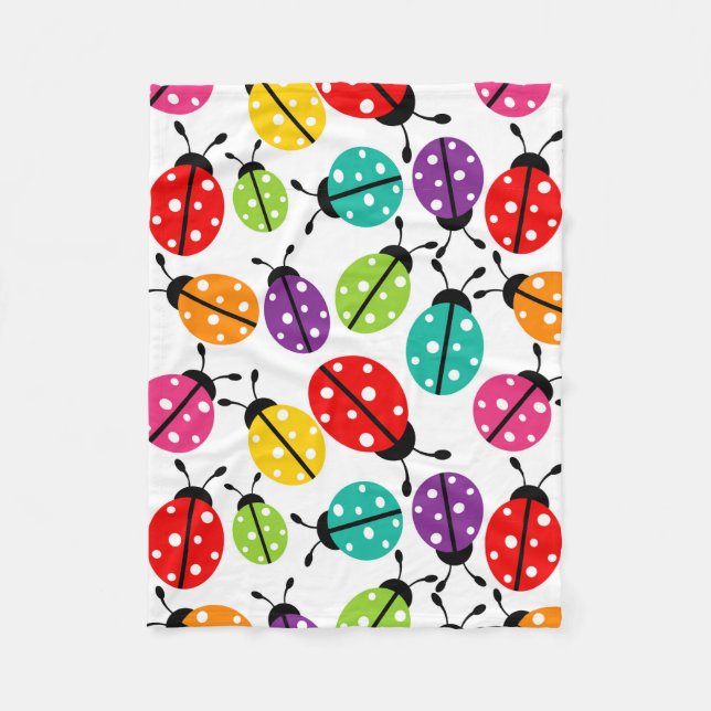 Couverture Polaire Coloré mignon Lady Bug Motif sans joint (Devant)