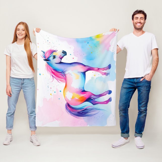 Couverture Polaire Coloré Pony 2 (En situation)