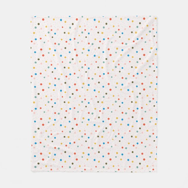 Couverture Polaire Colorful Painted Dots  (Devant)