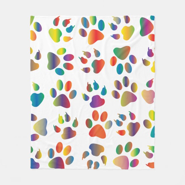 Couverture Polaire Colorful prismatic rainbow animal (Devant)