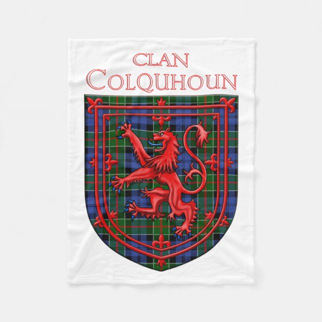 Couverture Polaire Colquhoun Tartan Scottish Plaid Lion Rampant (Devant)