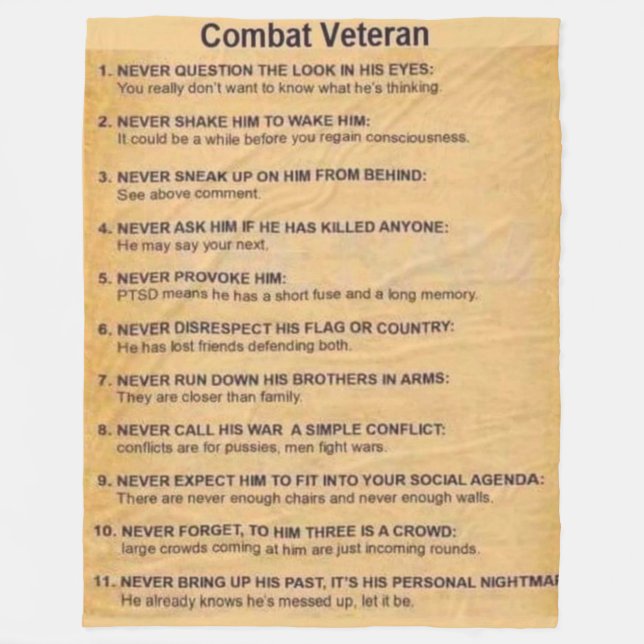 COUVERTURE POLAIRE COMBAT VETERAN (Devant)