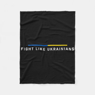 Couverture Polaire Combattre comme l'Ukraine Drapeau ukrainien Soutie