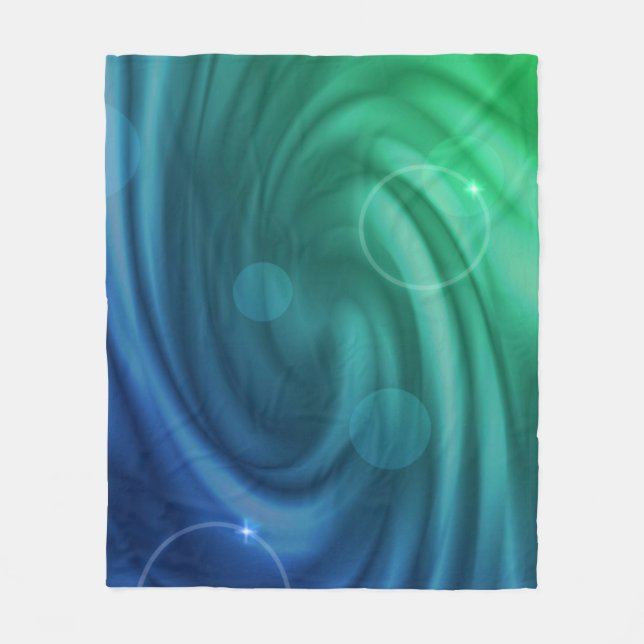 Couverture Polaire Combinaison De Couleurs Bleu Et Vert (Devant)