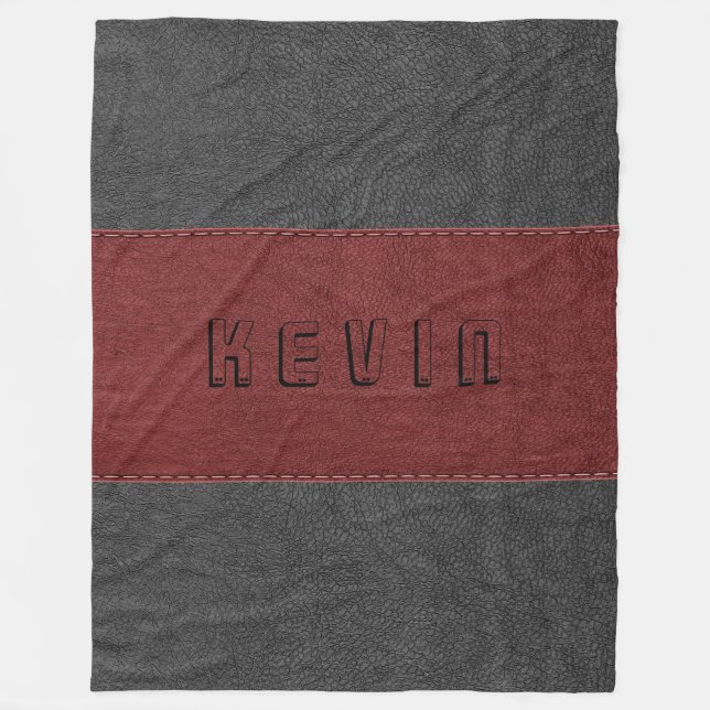 Couverture Polaire Combinaison De Cuir Rouge Et Noir (Devant)
