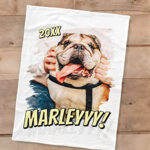 Couverture Polaire Comic moderne simple Grunge personnalisé photo pou