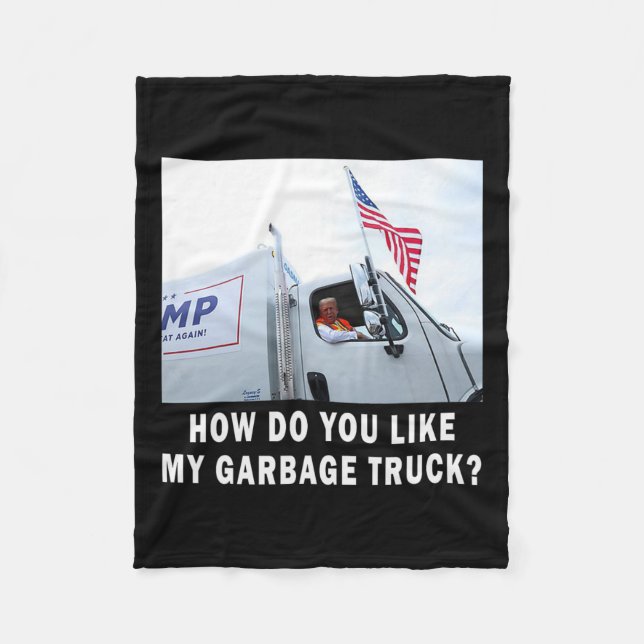 Couverture Polaire Comment aimez-vous mon camion-poubelle votant Trum (Devant)