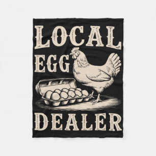 Couverture Polaire Commerçant d'oeufs local poulet rétro drôle agricu