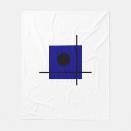 Couverture Polaire Composition géométrique Bauhaus Art Blue