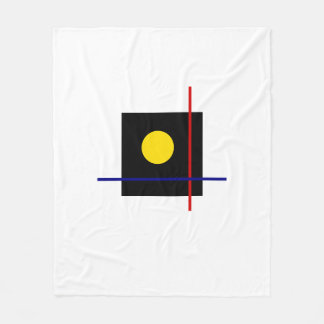 Couverture Polaire Composition géométrique noire Bauhaus