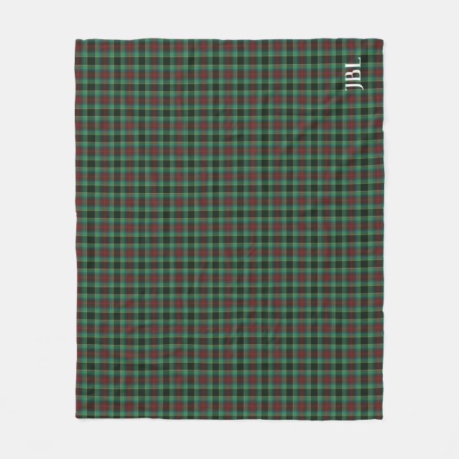 Couverture Polaire Comté Waterford Tartan Monogramme (Devant)