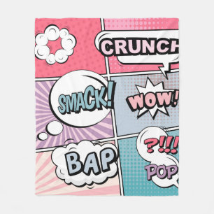 Couverture Polaire concept créatif Abstrait comic pop art style blan
