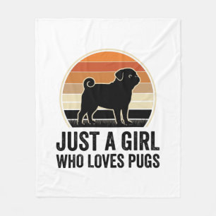 Couverture Polaire Concepteur de chemise pour amoureux de Pug Juste u