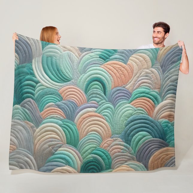 Couverture Polaire Conception abstraite composée (En situation)