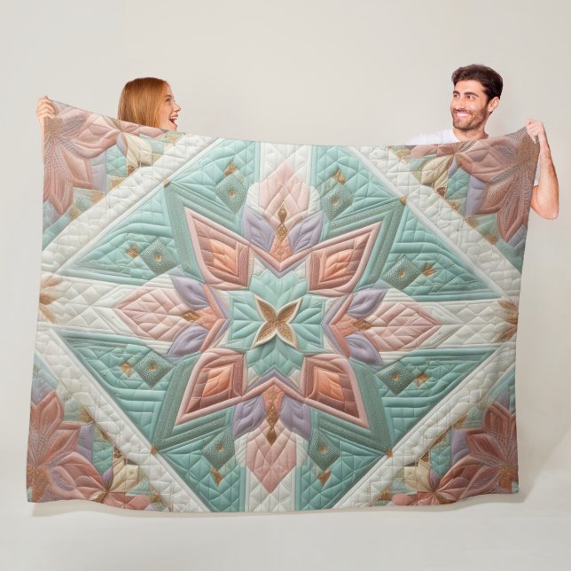 Couverture Polaire Conception abstraite composée (En situation)