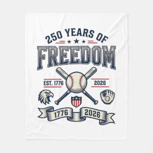 Couverture Polaire Conception de baseball patriotique 250 ans de libe