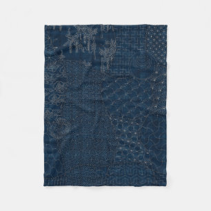 Couverture Polaire conception de broderie de Sashiko-style -