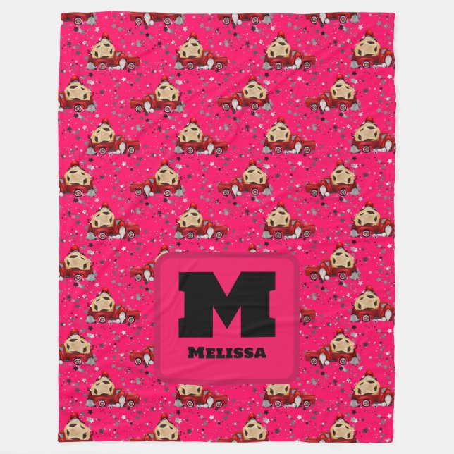 Couverture Polaire Conception de Camion Gnome & Pickup de Noël - vaca (Devant)