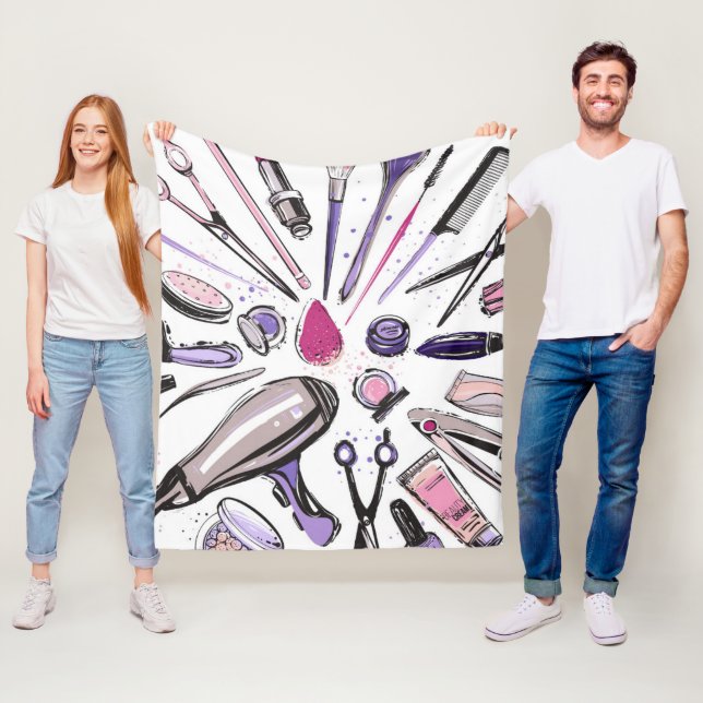 Couverture Polaire Conception de cercle de maquillage (En situation)