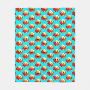 Couverture Polaire Conception de crabe océanique mignonne pour tous l