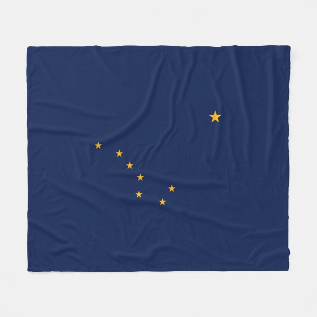 Couverture Polaire Conception de drapeau d'état de l'Alaska (Devant (Horizontal))