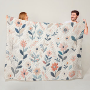 Couverture Polaire Conception de fleurs en surface