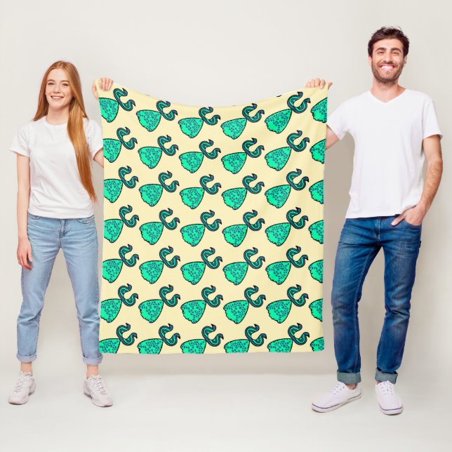 Couverture Polaire Conception de Motif Peacock (En situation)