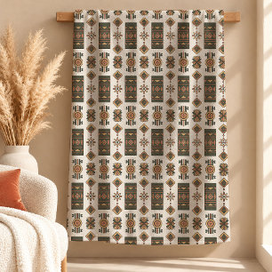 Couverture Polaire Conception de plaid africain en terre cuite symbol