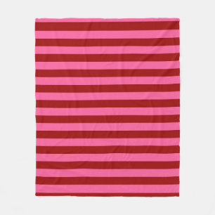 Couverture Polaire Conception de rayures rouges rose bordeaux