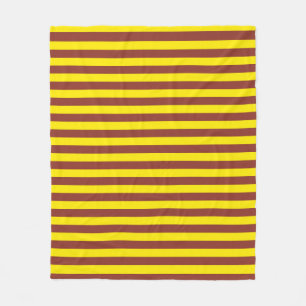 Couverture Polaire Conception des rayures jaunes et Brown