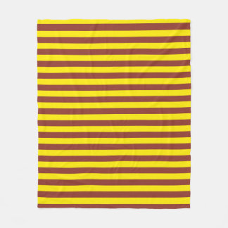 Couverture Polaire Conception des rayures jaunes et Brown
