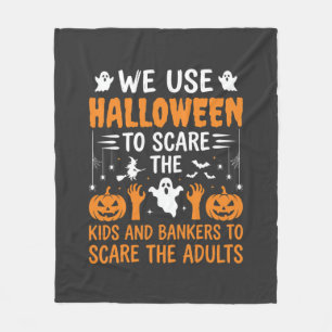 Couverture Polaire Conception d'Halloween pour enfants banquiers adul