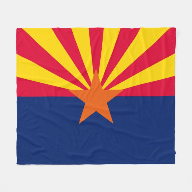 Couverture Polaire Conception du drapeau de l'État de l'Arizona (Devant (Horizontal))