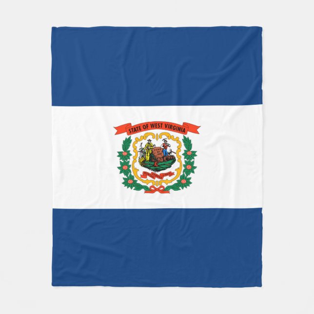 Couverture Polaire Conception du drapeau de l'État de Virginie-Occide (Devant)