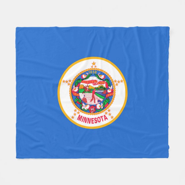 Couverture Polaire Conception du drapeau de l'État du Minnesota (Devant (Horizontal))